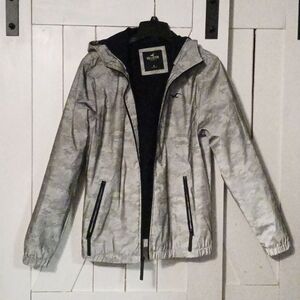 Holister Men's Reflective Camo Fleece Lined Jacket